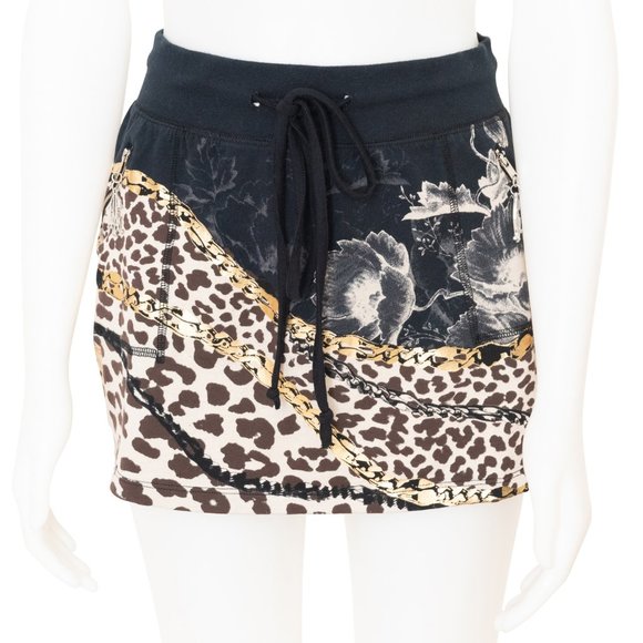 Christian Audigier Dresses & Skirts - Christian Audigier Navy Animal Print Mini Skirt M